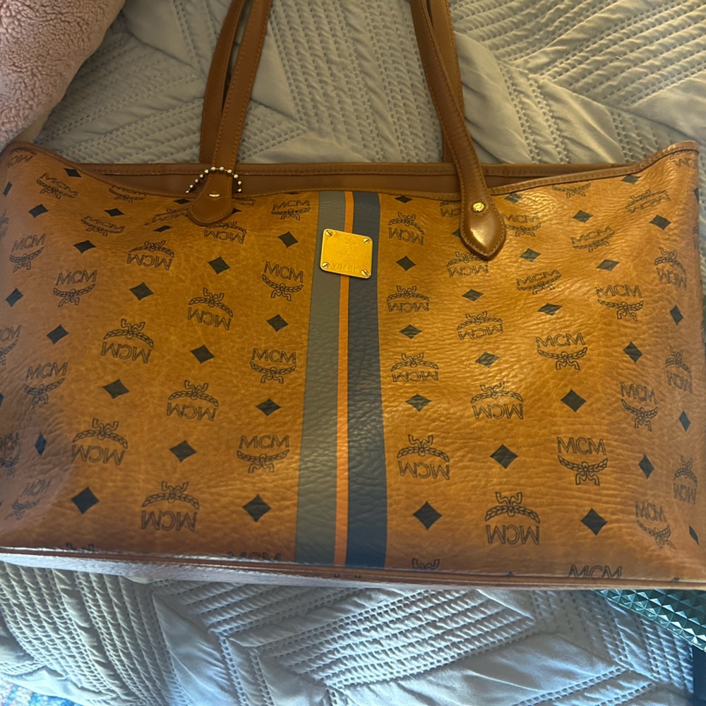 MCM cognac tote